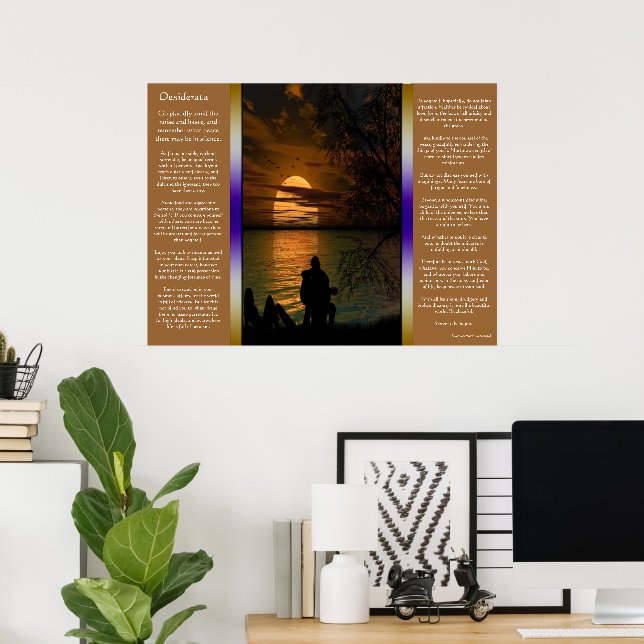 Desiderata Ocean silhouette Posters (Bureau à domicile)