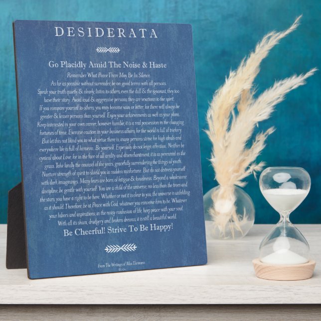 Desiderata on Denim Fotoplatte (Seite)
