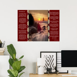 Desiderata Orange Ocean Posters Poster