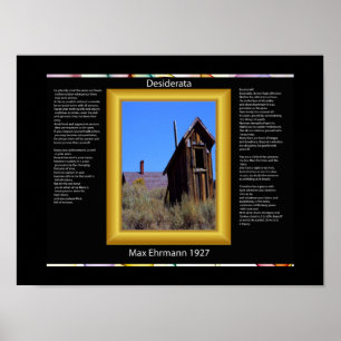 Desiderata Out House Poster