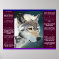 Desiderata par Max Ehrmann loup blanc Posters