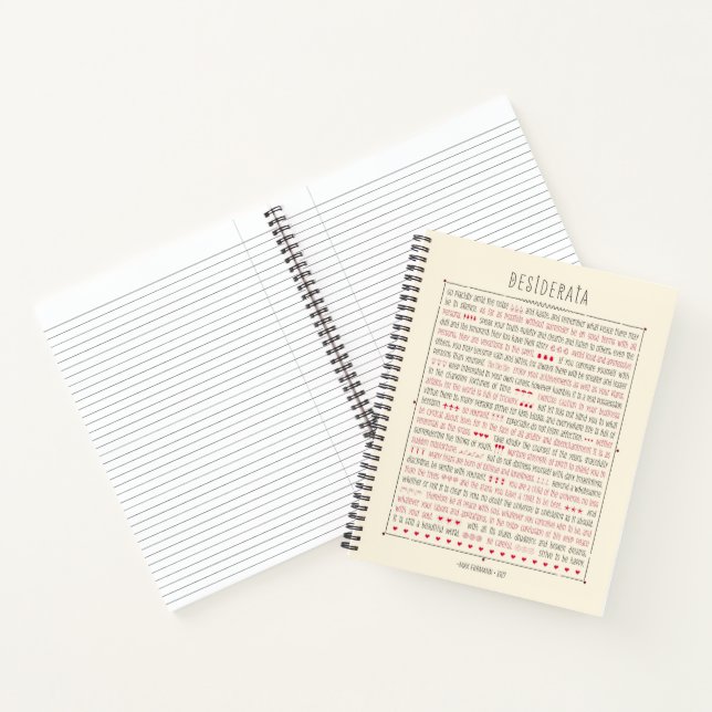 Desiderata - Personalisiert Notizbuch (Innenseite)