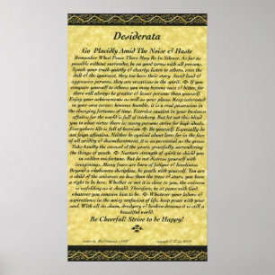 DESIDERATA Plakat