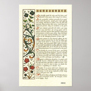 DESIDERATA Plakat durch maximale Ehrmann=