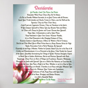 DESIDERATA Plakat maximale Ehrmann-Lotus Lilly