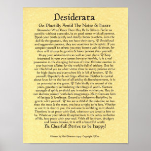 DESIDERATA Plakat-maximale Poster