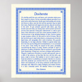 Desiderata Plakatdruck, mittelalterliches Design,  Poster