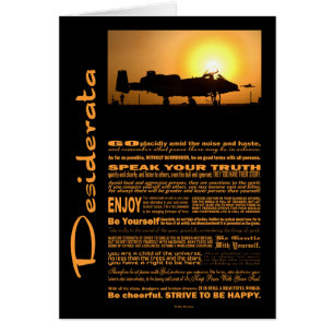 Desiderata Poem Desiderata A-10 Thunderbolt