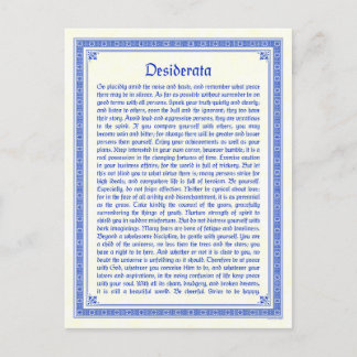 Desiderata Postcard Postkarte