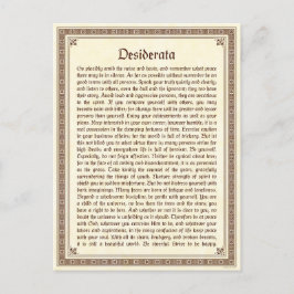 Desiderata Postcard Postkarte