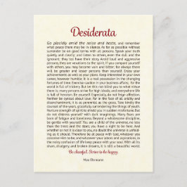 Desiderata Postcard Postkarte