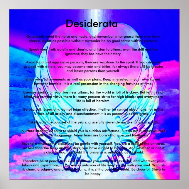 Desiderata Poster (Vorne)