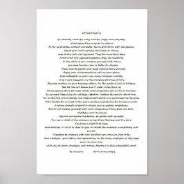 DESIDERATA POSTER