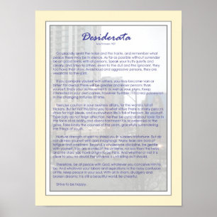 Desiderata Poster