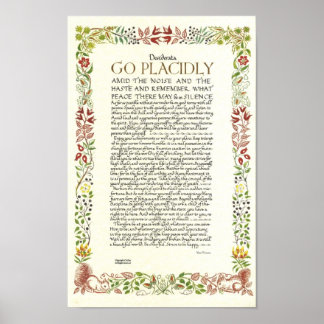 DESIDERATA Poster von Max Ehrmann - Wildblumen
