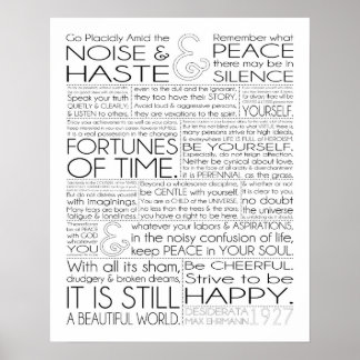 Desiderata Print 16x20 auf Matte Paper Poster