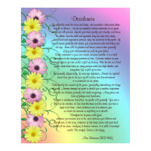 Desiderata Prosa Regenbogenfarben