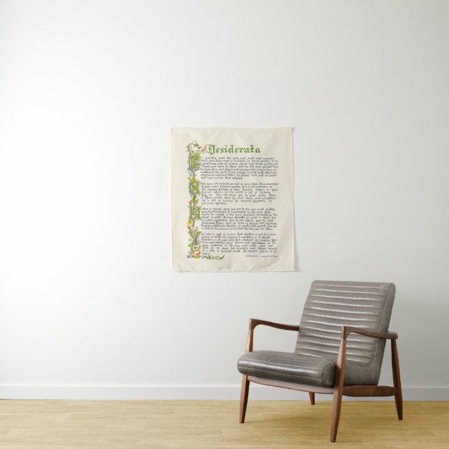 Desiderata Prose von Herrn Ehrmann Wandteppich (Beispiel)
