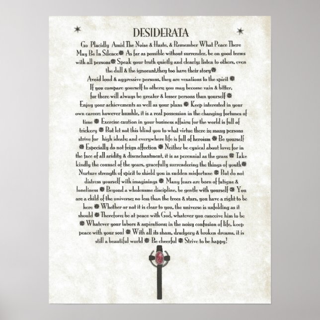 DESIDERATA Scepter Crucifix Poster (Vorne)