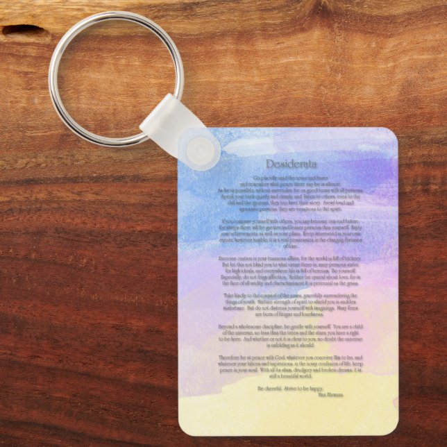 Desiderata Schlüsselanhänger (Vorderseite)