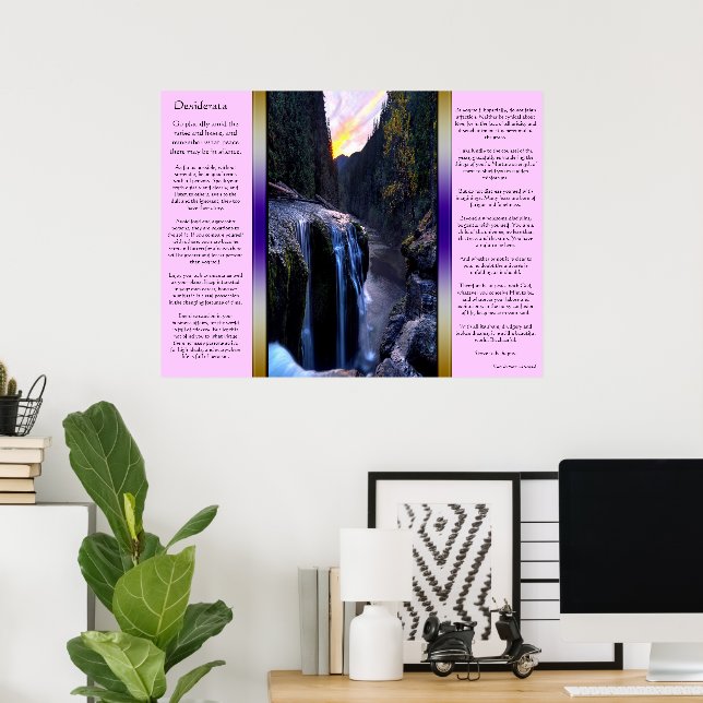 Desiderata Small Waterfalls Posters Poster (Heimbüro)