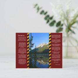 DESIDERATA Snow Peak Mountain Postkarte