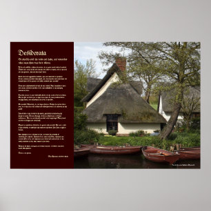 Desiderata - Thatched Hütte von Willy Lott Poster