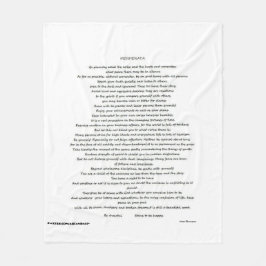 DESIDERATA THROW BLANKEET FLEECEDECKE
