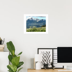 Desiderata Verse Mountains and Meadow Photographic Poster