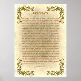 Desiderata von Max Ehrmann Poster