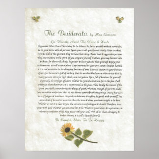 DESIDERATA - Vorsichtige Zeiten Poster