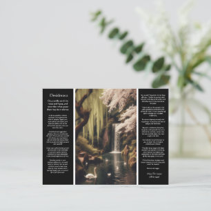Desiderata Wasserfall: Blüten auf dem Wasser Postkarte