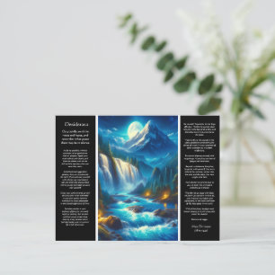 Desiderata Wasserfall Echoes of the Desiderata Postkarte