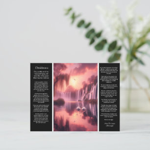 Desiderata Wasserfall Golden Hour Willows und Lieb Postkarte