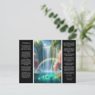 Desiderata Wasserfall: Reflexion der Liebe im Rege Postkarte