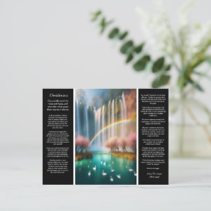 Desiderata Wasserfall: Regenbogenfreiheit fällt Postkarte