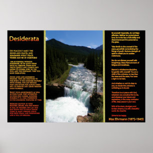 DESIDERATA Wasserfälle Orange Poster 8