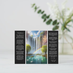 Desiderata Waterfall Rainbow's Gleam, Falling Lieb Postkarte