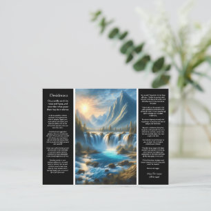 Desiderata Waterfall Ruhe Postkarte