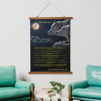 Desiderata weiße Wölfe auf der Bergseite