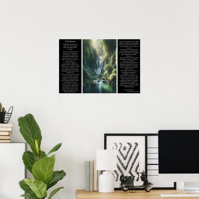 DESIDERATA Whispers of the Wild: Waterfall's Song Poster (Heimbüro)
