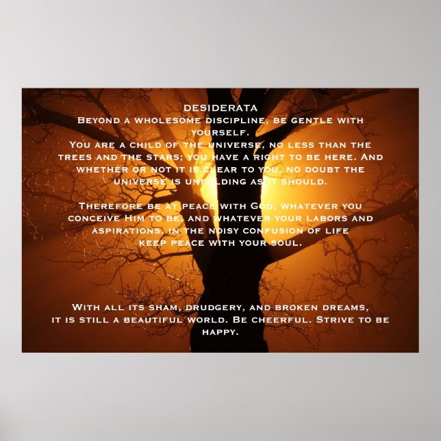 DESIDERATA Willow Tree Posters Poster (Vorne)