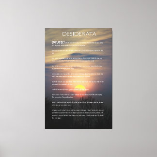 DESIDERATA Winter Sun Leinwanddruck