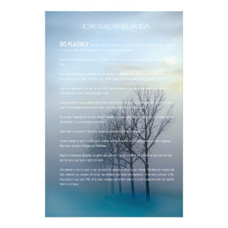 DESIDERATA Winterbaumen Fotodruck