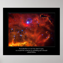 Desiderata Zitat - Constellation Puppis Nebula Poster