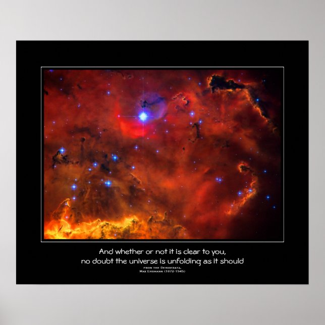 Desiderata Zitat - Constellation Puppis Nebula Poster (Vorne)
