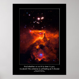 Desiderata Zitat - Star Cluster Pismis 24 Poster