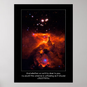 Desiderata Zitat - Star Cluster Pismis 24 Poster