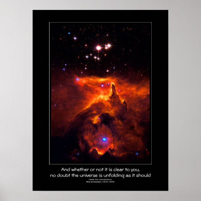 Desiderata Zitat - Star Cluster Pismis 24 Poster (Vorne)