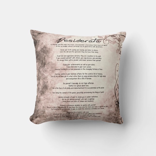 Desiderata zu Vintagen Imitaten Kissen (Vorderseite)